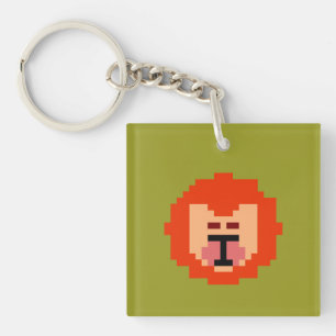 Süßes gepixeltes Löwengesicht  Schlüsselanhänger