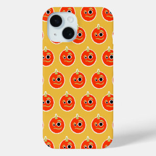 Süßes gepixeltes orangefarbenes Monster-Gesicht  Case-Mate iPhone Hülle