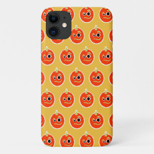 Süßes gepixeltes orangefarbenes Monster-Gesicht  Case-Mate iPhone Hülle