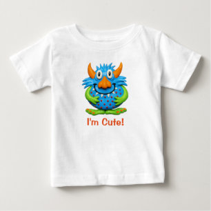 Süßes gepunktetes Monster-niedliches Baby T-shirt