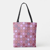 Süßes gepunktetes Muster Rosa  Tasche (Rückseite)