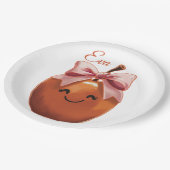 Süßes Geschenk Apfel Pappteller (Schrägansicht)