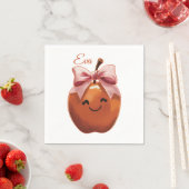Süßes Geschenk Apfel Serviette (Beispiel)