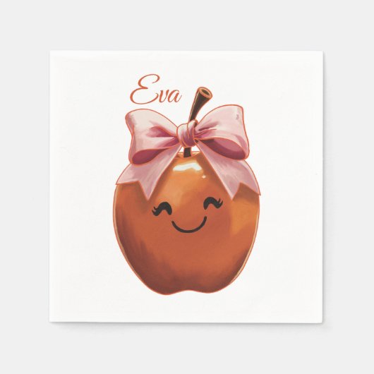 Süßes Geschenk Apfel Serviette (Vorderseite)