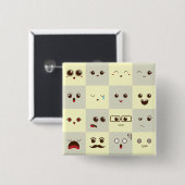 Süßes Gesicht Button (Vorne & Hinten)