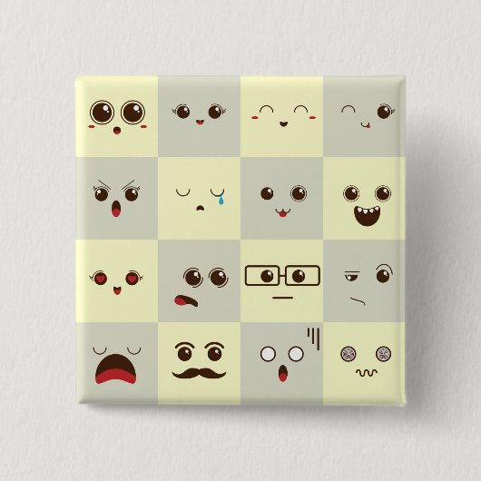 Süßes Gesicht Button (Vorderseite)