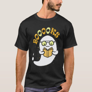 Süßes Gespenst Buch Lesendes Halloween Lehrer T-Shirt