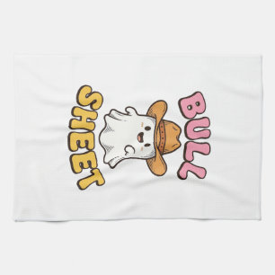 Süßes Gespenst-Cowboy-Vintage-Funny-T-Shirt Geschirrtuch