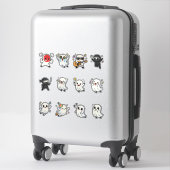 Süßes Gespenst-Emoji-Sticker-Pack Aufkleber (Koffer)