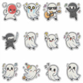 Süßes Gespenst-Emoji-Sticker-Pack Aufkleber (Vorderseite)