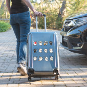 Süßes Gespenst-Emoji-Sticker-Pack Aufkleber (Koffer Insitu)