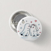 Süßes Gespenst-Hochzeitsantrag-Nadelknopf-Set Button (Vorne & Hinten)
