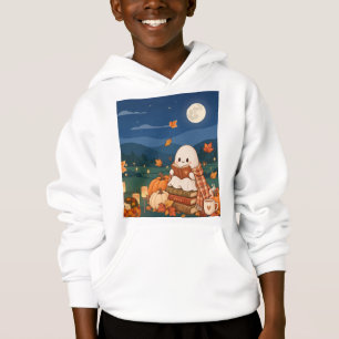 Süßes Gespenst liest Buch Cozy Autumn Kinder Hoodi Hoodie