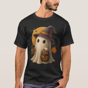 Süßes Gespenst mit Kürbis Halloween T-Shirt 👻