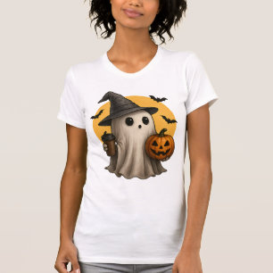 Süßes Gespenst mit Kürbis Halloween T-Shirt 👻
