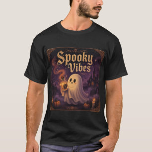 Süßes Gespenst mit Laterne Halloween T-Shirt. T-Shirt