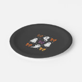 Süßes Gespenst mit Schleifen Halloween-Design_1 Pappteller (Schrägansicht)