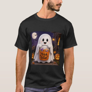 Süßes Gespenst-Süßigkeiten-oder-Saures-Halloween-T T-Shirt