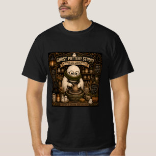 Süßes Gespenst-Töpfer-Keramik-Künstler-Schwarzkatz T-Shirt