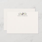 Süßes gestrichenes Kaninchen in Blume Dankeskarte (Vorne/Hinten)