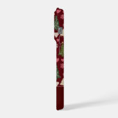 Süßes gestricktes Weihnachtsbaum- und Herz-Muster iPhone Hülle (Linke Seite)