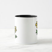 Süßes Gezeichnet Gelbe Blume Tasse (Zentrum)
