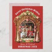 Süßes Gingerbrot Foto Feiertagskarte (Vorne/Hinten)