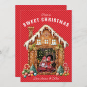 Süßes Gingerbrot Foto Feiertagskarte (Vorne/Hinten)