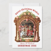 Süßes Gingerbrot Foto Feiertagskarte (Vorderseite)