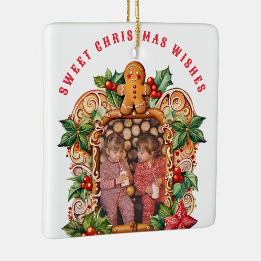 Süßes Gingerbrot Foto Keramikornament (Rechts)