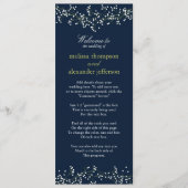 Süßes Gipskraut Hochzeitsprogramm Programm (Vorderseite)