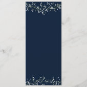 Süßes Gipskraut Hochzeitsprogramm Programm (Rückseite)