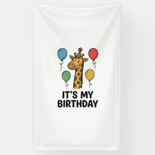 Süßes Giraffen-Geburtstags-Shirt Vintage-Party-Des Banner