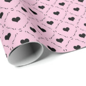 Süßes Gitter-Rosa Geschenkpapier (Rolleneckpunkt)