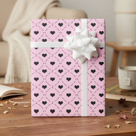 Süßes Gitter-Rosa Geschenkpapier