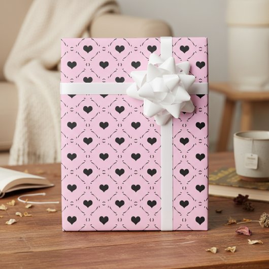 Süßes Gitter-Rosa Geschenkpapier