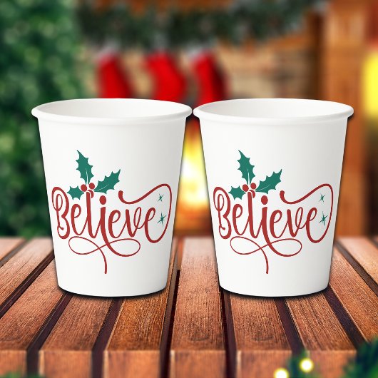 Süßes 'Glaube' Weihnachten Pappbecher