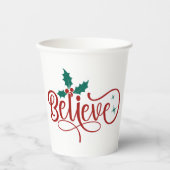 Süßes 'Glaube' Weihnachten Pappbecher (Vorderseite)