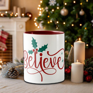 Süßes 'Glaube' Weihnachten Zweifarbige Tasse