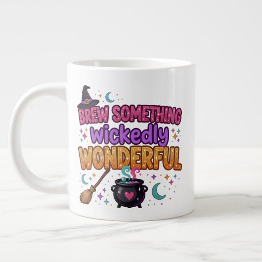 Süßes Glitter-Halloween-Design Jumbo-Tasse (Links)