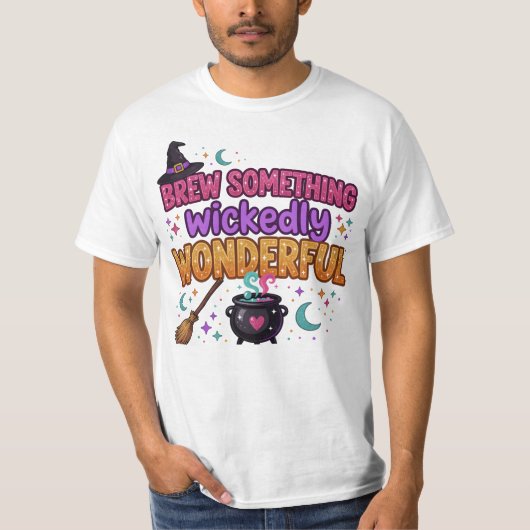Süßes Glitter-Halloween-Design T-Shirt (Vorderseite)