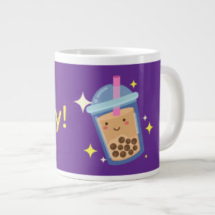 Süßes glückliches Bubble-Tea-Design Jumbo-Tasse