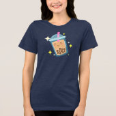 Süßes Glückliches Bubble-Tea-Design Tri-Blend Shirt (Vorderseite)