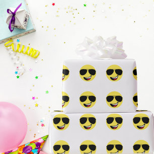 Süßes glückliches Gesicht & Pilotenbrille, Lustig Geschenkpapier