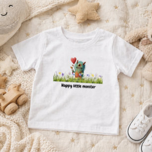 Süßes glückliches kleines Monster-Design für Kinde Kleinkind T-shirt