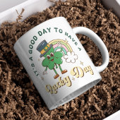 Süßes Glücksklee-Retro-Regenbogen – St. Patrick’s Kaffeetasse