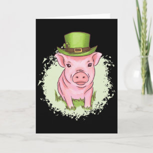 Süßes Glücksschwein Silvester Neujahr St. Patrick Karte