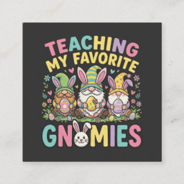 Süßes Gnom-Lehrer-Design Unterrichten  Quadratische Visitenkarte