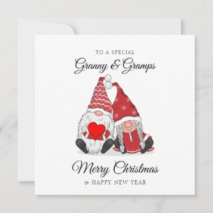 Süßes Gnom-Paar Granny & Gramps Weihnachten