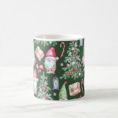 Süßes Gnom-Wasserfarben-Weihnachtsmuster Kaffeetasse (Mittel)